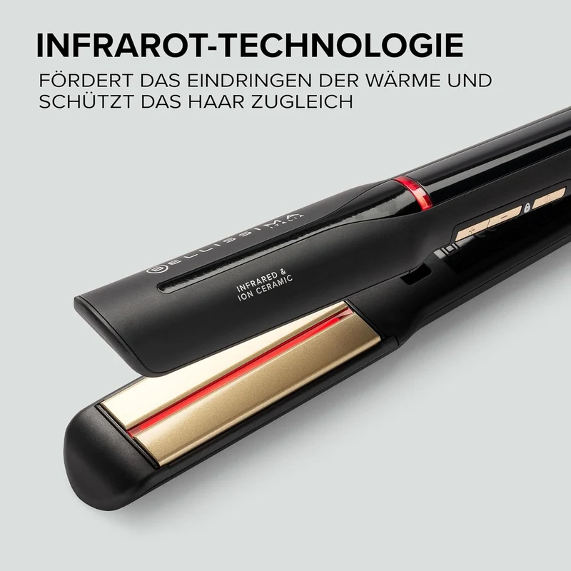 Bellissima Imetec Creativity Infrared, Glätteisen, haarglätter, Infrarot-Technologie, 4 Heizelemente