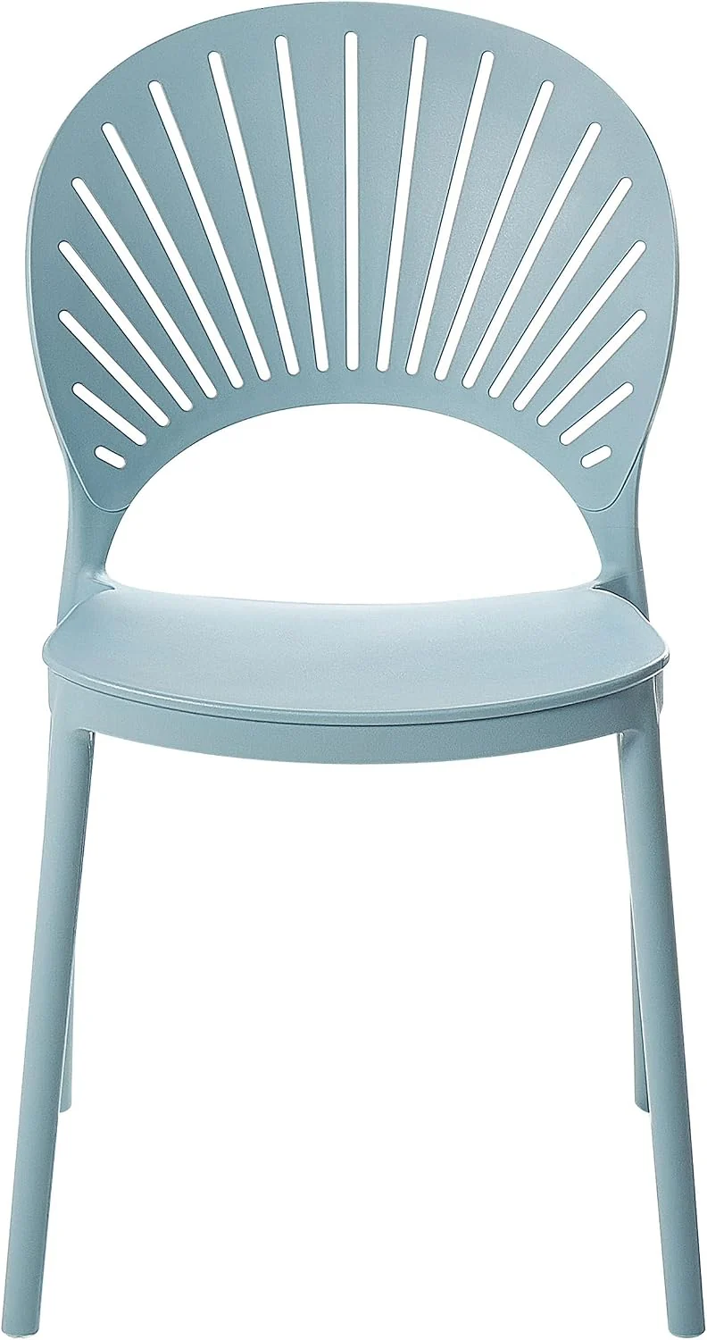 Esszimmerstühle Kunststoff blau 4er Set für den Innen- und Aussenbereich Ostia