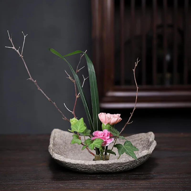 WANDIC Blumenarrangement Zubehör, runde Blumenfrösche und Keramikblumentöpfe, Fliesenformen, Blumena