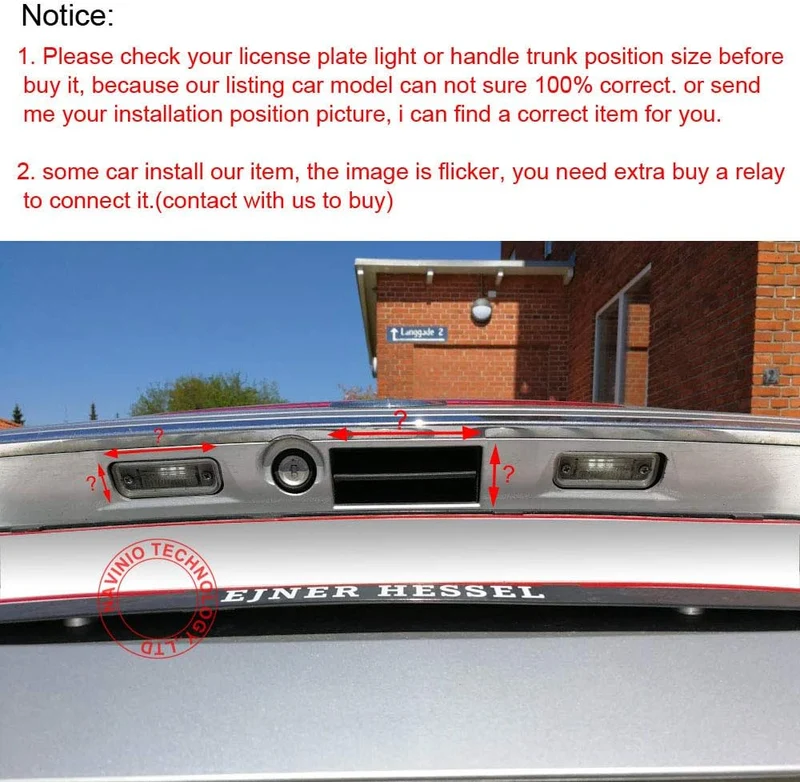 Auto Umkehrkennzeichen Lichtkamera für BMW 3er E46 Coupe Touring Limo Compact Limousine Convertible