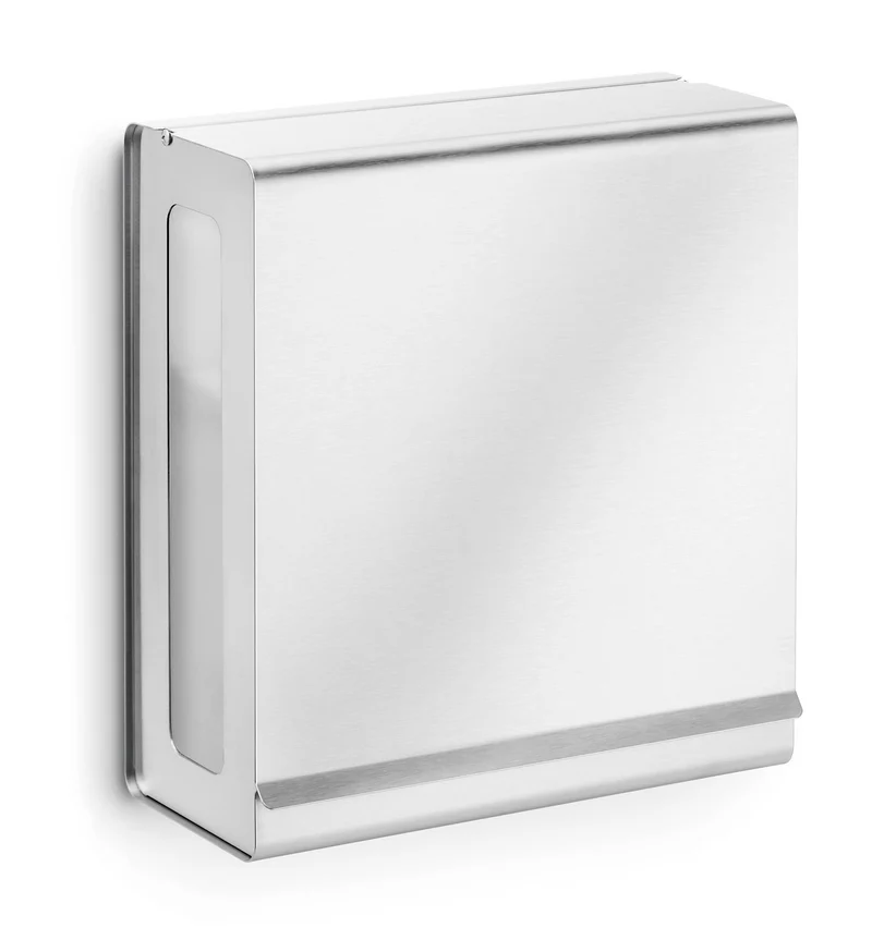 blomus -NEXIO- Papiertuchspender aus mattiertem Edelstahl, einfache Entnahme, Handtuchspender, prakt