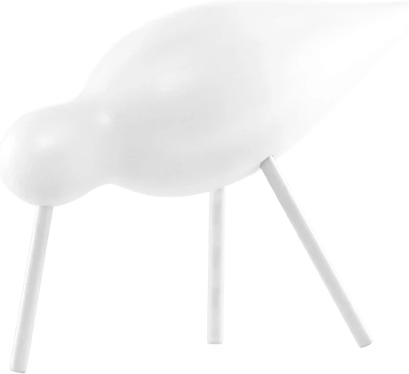 Normann Copenhagen 100167 Deko-Vogel, Holz, Weiss, 15 x 5.5 x 11 cm Weiss 15 x 5.5 x 11 cm, Weiss 15
