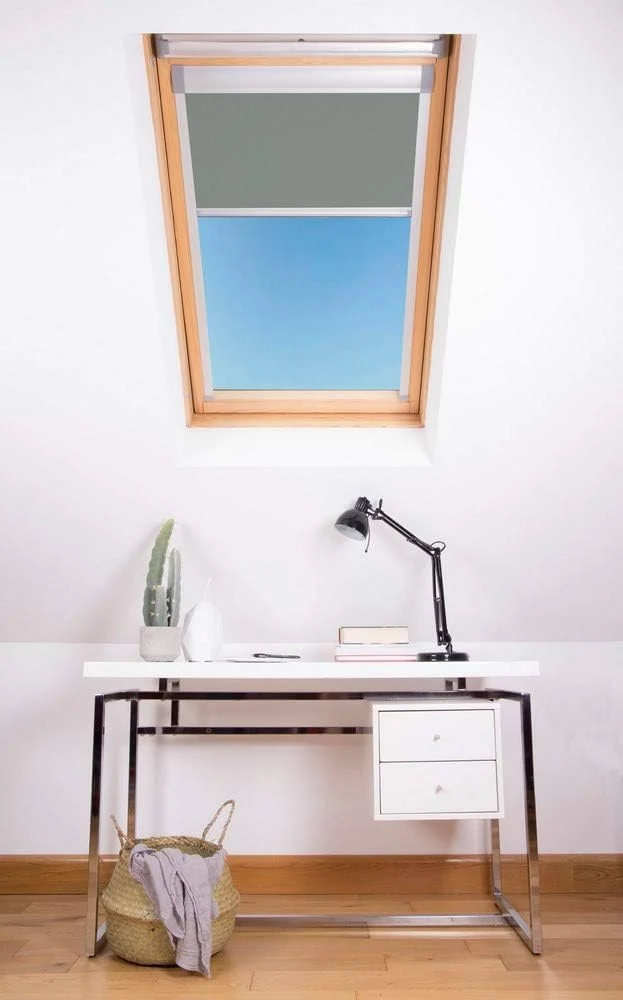 Bloc Skylight Rollo für Velux Dachfenster Blockout, Zinn, CK04 CK04 Für Velux Dachfenster Pewter, CK