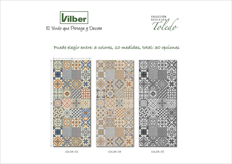 vilber, Vinylteppich, Toledo DU 04 52 X 120 x 0.22 cm Braun-04 52 x 120 x 0.22 cm, Braun-04 52 x 120
