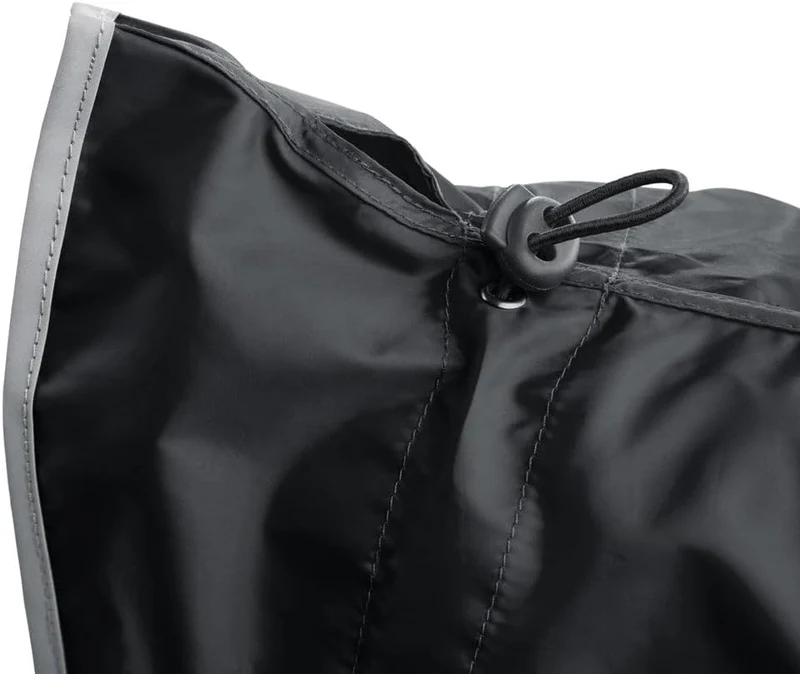 HUNTER Hunde-Regenmantel UPPSALA RAIN, Farbe: schwarz, wind- & wasserfest, anpassbarer Bauchgurt, re