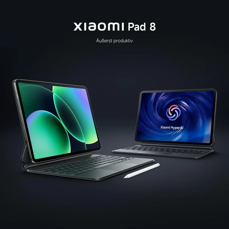 XIAOMI Pad 8 Tablet 11,2 Zoll, 8GB RAM + 256GB Speicher, Snapdragon® 8s Gen 4, 9200mAh Akku, 144Hz D