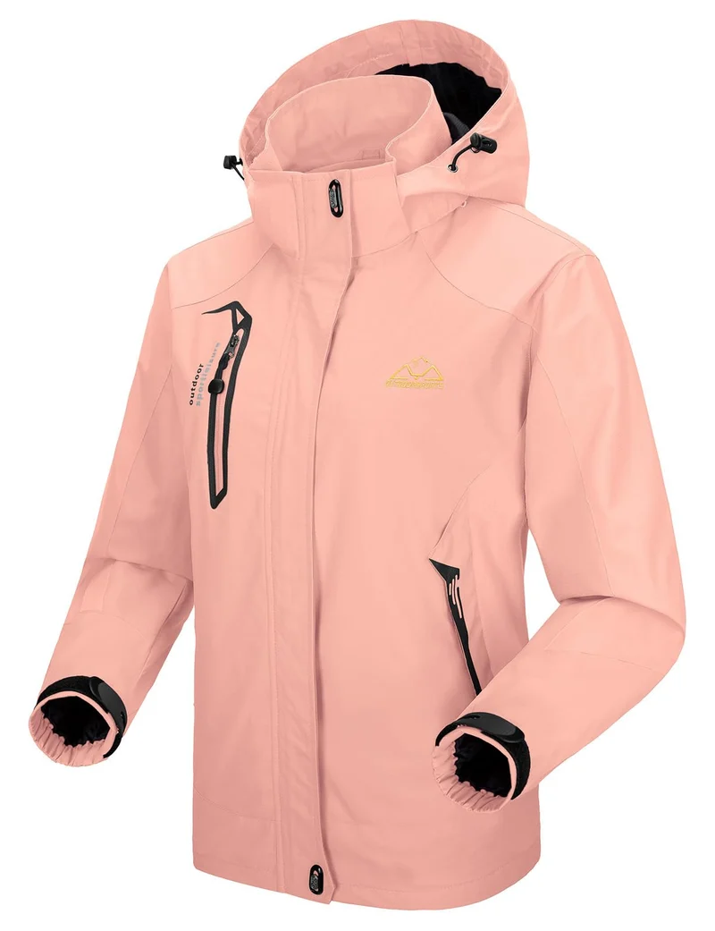 Damen Wanderjacke Outdoor Jacke Leichte Übergangsjacke Winddichte Jacke Wasserdicht Regenjacke Atmun