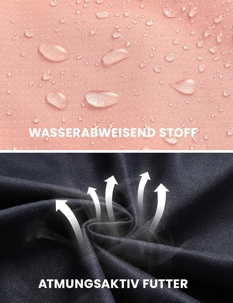 Damen Wanderjacke Outdoor Jacke Leichte Übergangsjacke Winddichte Jacke Wasserdicht Regenjacke Atmun