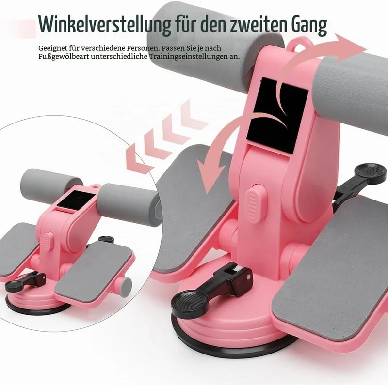RANJIMA Tragbare Sit Up Bar, Bauchtrainer für Zuhause, Selbstsaugung Sit Up Trainingsgeräte Bodybuil
