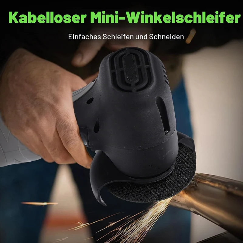 Weytoll Mini-Winkelschleifer, 15000 U/min, handgeführtes Schneidwerkzeug mit 4800-mAh-battery 5 Tren