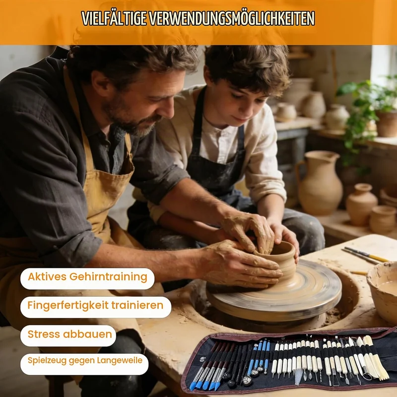 36 Stück Töpferwerkzeug Set Modellierwerkzeug Ton Werkzeug Töpferset Polymer Clay Tools Modelierwerk