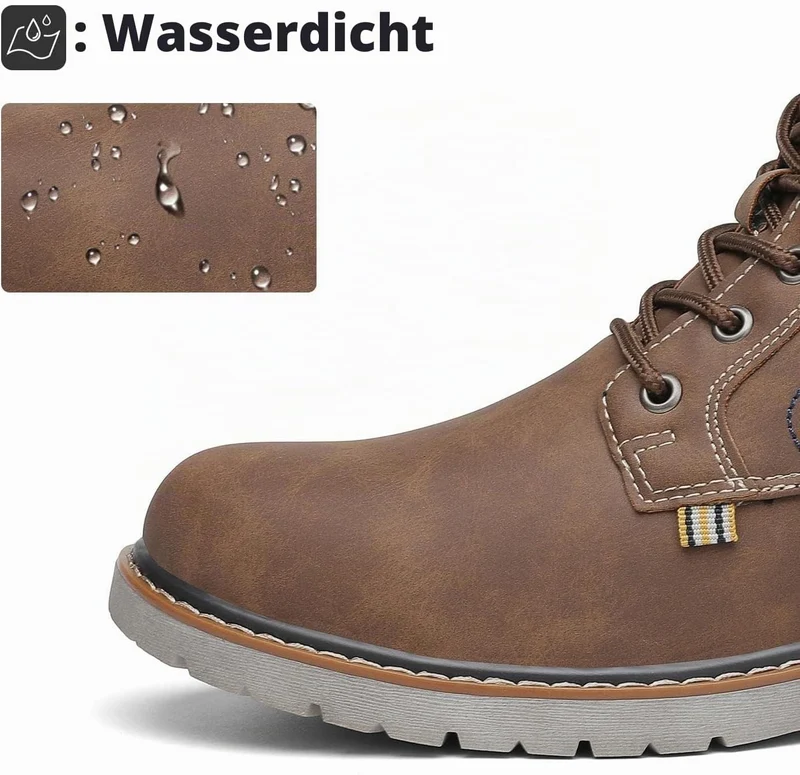 Mishansha Unisex Winterschuhe Winterstiefel mit Warm Gefüttert, Gr. 36-48 43 EU Kaffee Braun, 43 EU