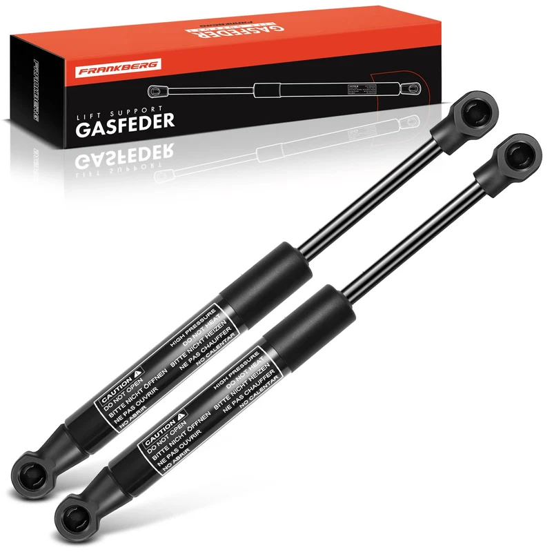 Frankberg 2x Universal Gasfeder Gasdruckdämpfer Gasdruckfeder Dämpfer 560N 225MM 75MM Schwarz