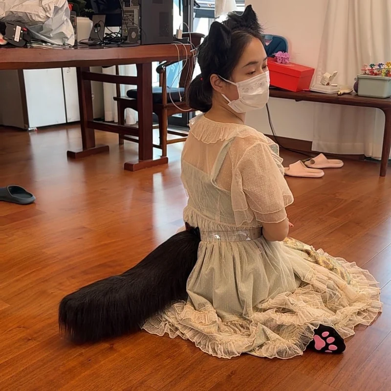 Elektrischer Schwanz, motorisierter Schwanz, beweglicher Kunstschwanz für Cosplay und Paty, flauschi