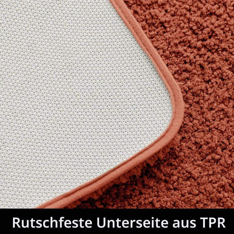 MIULEE Badematte Weiche Badteppich rutschfest Badvorleger Fussmatte Badzimmermatte Bettvorleger Flau