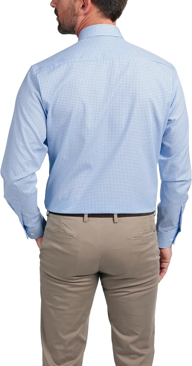 ETERNA Langarm Hemd Karo Popeline mit Tasche, Modern Fit 46 Blau, 46 Blau