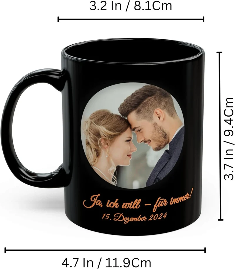 Individuelle Tasse mit Bild oder Text Ihrer Uploads, personalisierte Tasse, mikrowellen- und spülmas