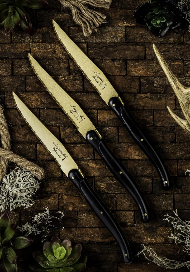 Laguiole Style de Vie Steakmesser Prestige Line, 6-teilig, Golden, Golden