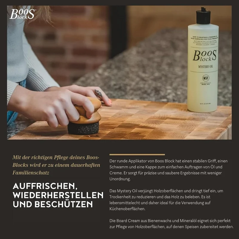 Boos Block BBQ Walnussholz Schneidebrett - Saftrille - Seitlichen Griffmulden – Profi-Schneidebrett