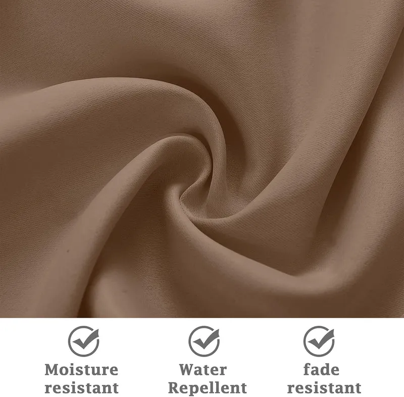 ele ELEOPTION Outdoor Vorhänge Wasserabweisend, UV Schutz Outdoor Vorhang mit Ösen,Winddicht Blickdi