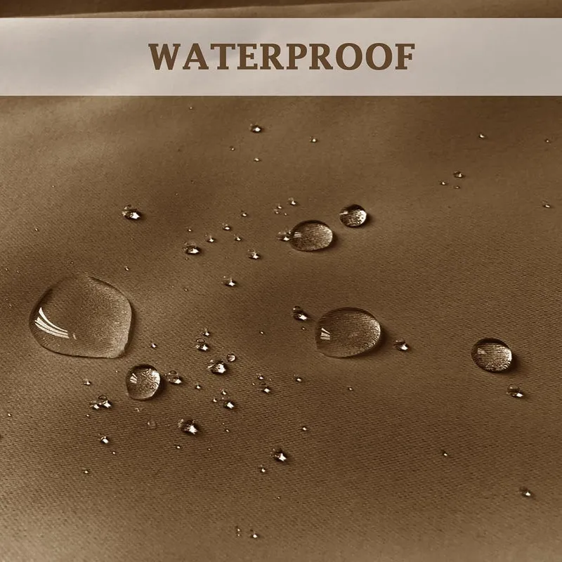ele ELEOPTION Outdoor Vorhänge Wasserabweisend, UV Schutz Outdoor Vorhang mit Ösen,Winddicht Blickdi