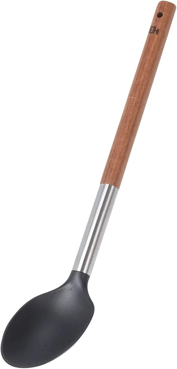 MIJOMA 7-TLG Kochlöffel-Set mit Halter, Griffe aus Akazienholz, Länge 30cm, Küchenutensilien, Back-L