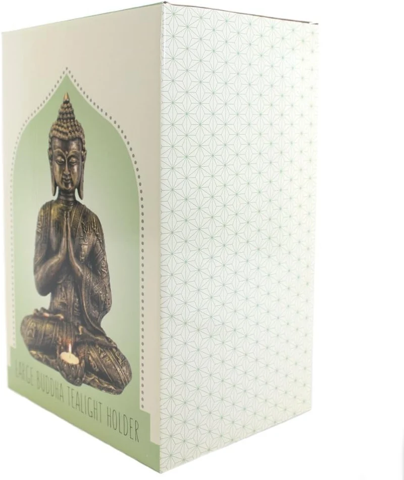 Jones Home and Gift Grosse Buddha-Teelichthalter, Bronze und Gold