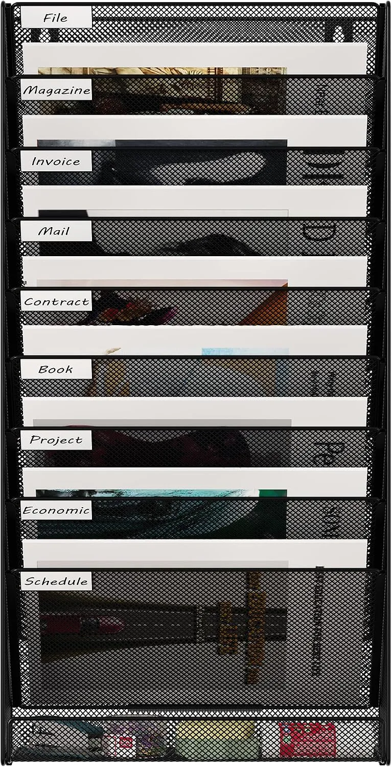 EasyPAG 10 Fächer Zusammensetzen Metall A4 Zeitschriftenhalter Wand Zeitschriften Wandhalter Aktenab