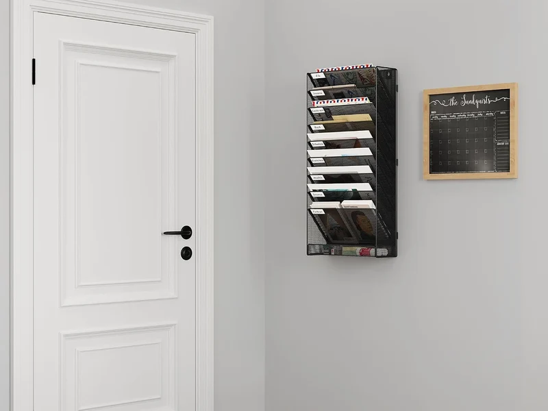 EasyPAG 10 Fächer Zusammensetzen Metall A4 Zeitschriftenhalter Wand Zeitschriften Wandhalter Aktenab