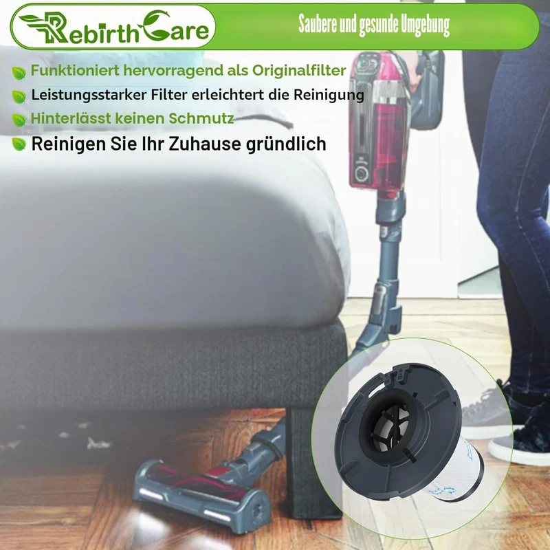 Rebirthcare ZR009007 Filter für Rowenta X-Force Flex 11.60/12.60/14.60/15.60 Akku-Staubsauger Ersatz