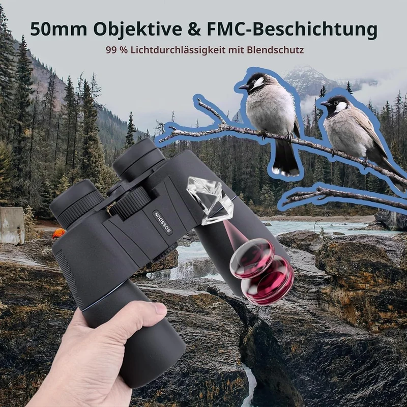 16x50 Fernglas für Erwachsene Hochleistungsfähiges, professionelles Fernglas für die Vogelbeobachtun