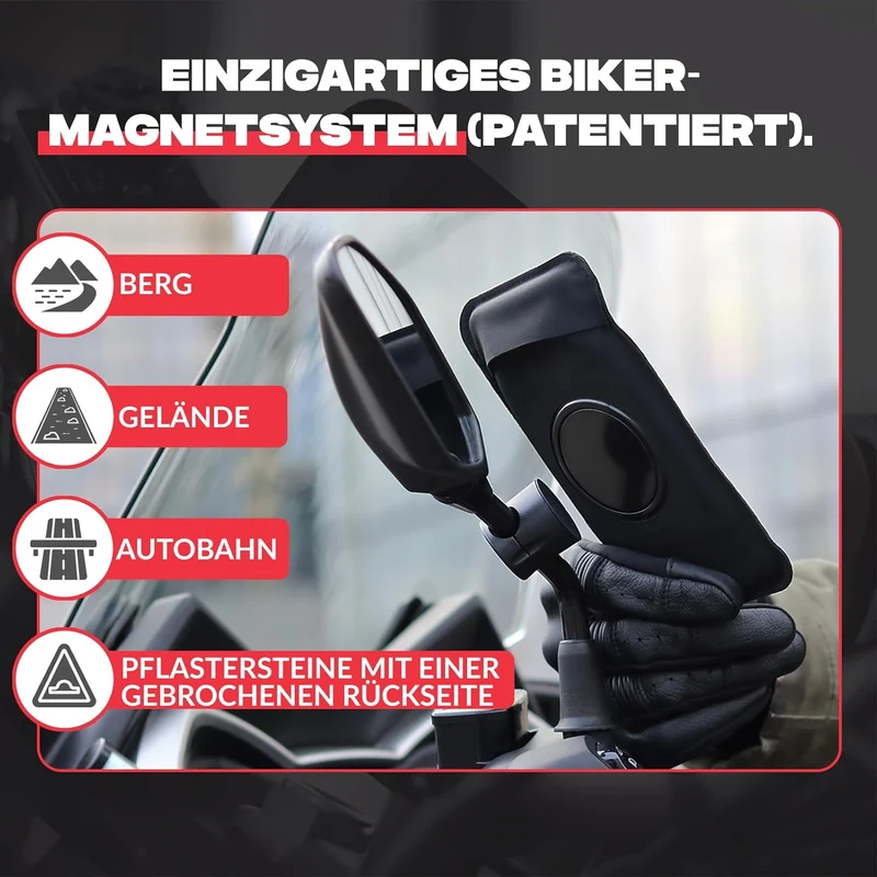 Shapeheart französische Innovation, magnetische Telefonhalterung PRO für Rückspiegel mit abnehmbarer