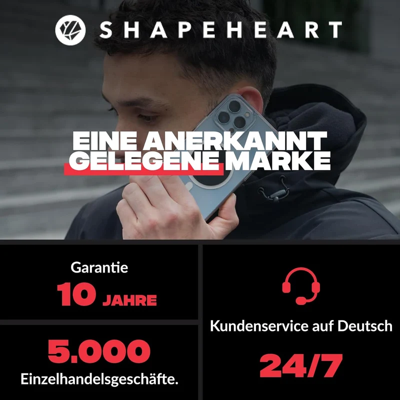 Shapeheart französische Innovation, magnetische Telefonhalterung PRO für Rückspiegel mit abnehmbarer
