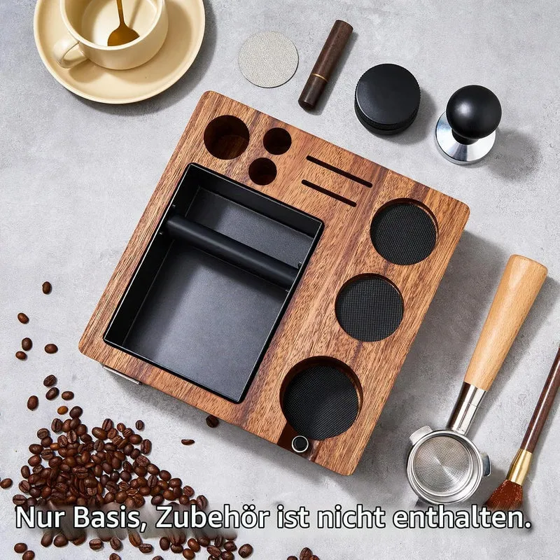 Espresso Knockbox Distributor Set 58mm für Breville | Barista Arbeitsstation mit Tamper, Kaffeeverte
