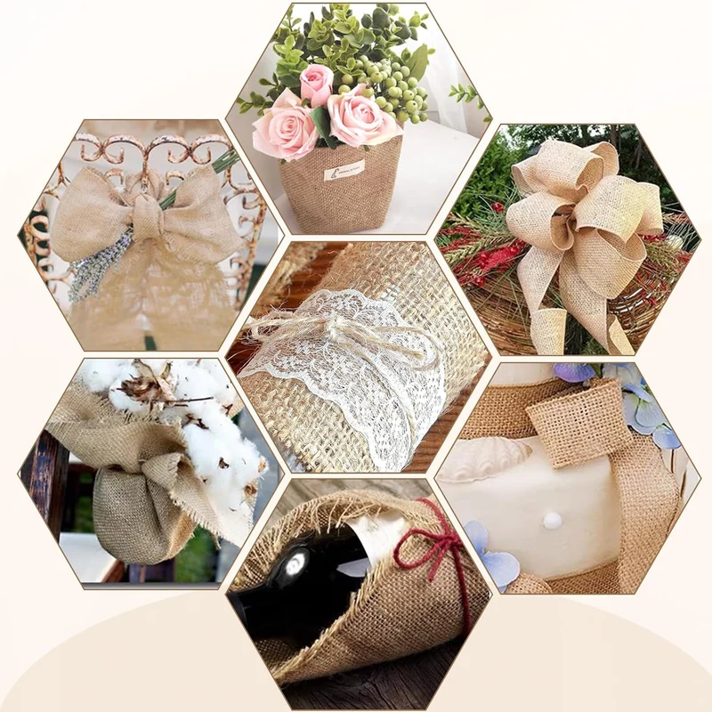 Juteband breit 10cm Jute-Wickelstreifen,20M Juteband Rolle für Pflanzen Frostschutz und Feuchtigkeit