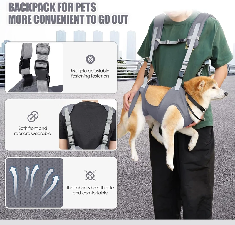 Tragetuch für Hunde, tragbarer Outdoor-Rucksack, Notfall-Rucksack, Haustier-Tragetasche für ältere H