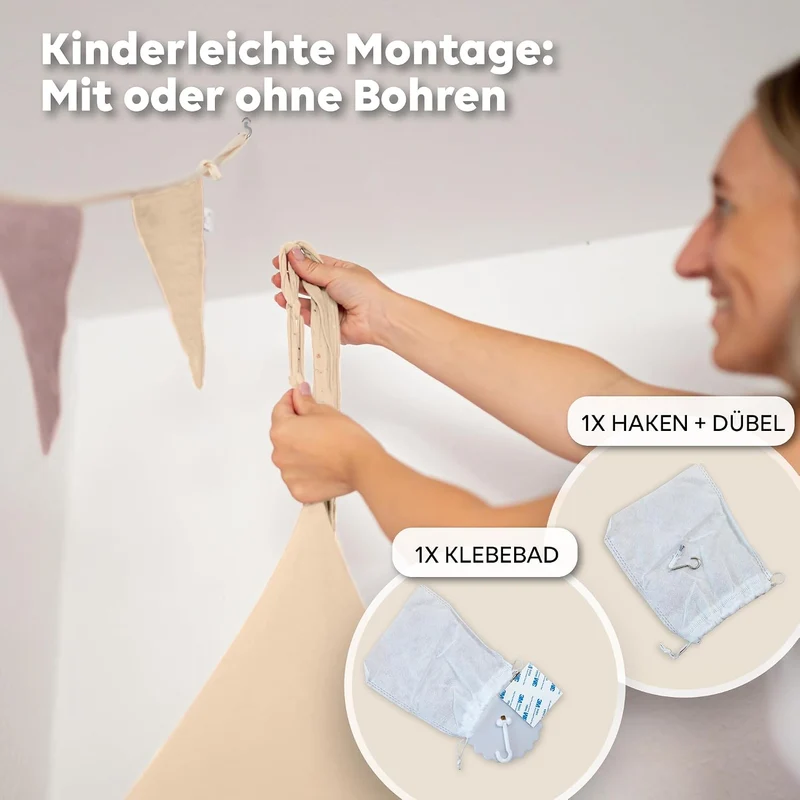 Baldachin Kinderzimmer [in 12 Farben] - Betthimmel aus 100% Baumwolle Musselin Handmade für Mädchen