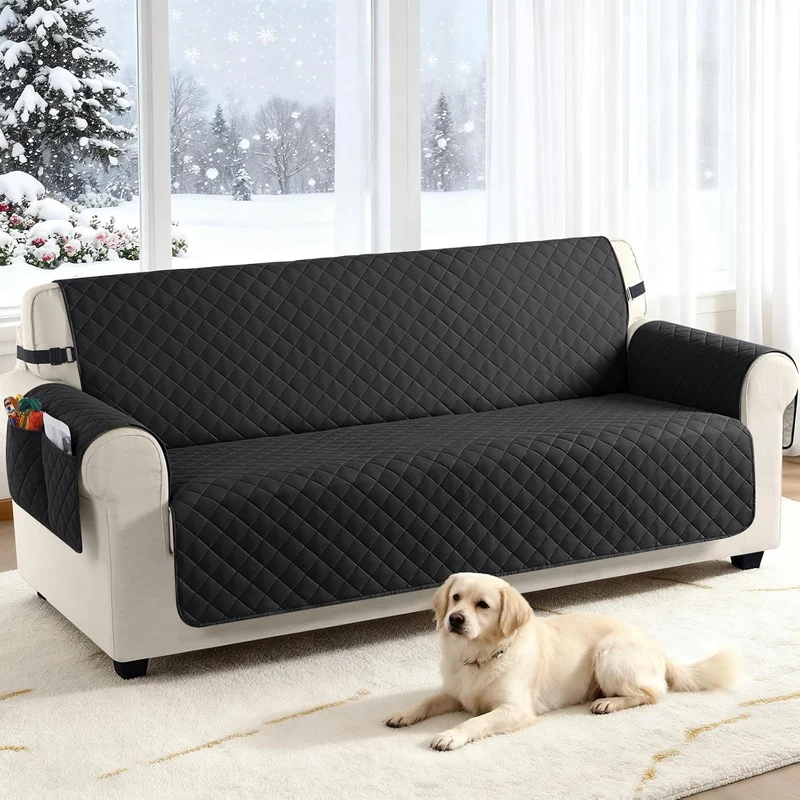 TAOCOCO Sofa Überzug, Sofabezug Wasserdicht Mit Gummiband，Wohnzimmer Anti-Rutsch Gepolsterter Sofasc