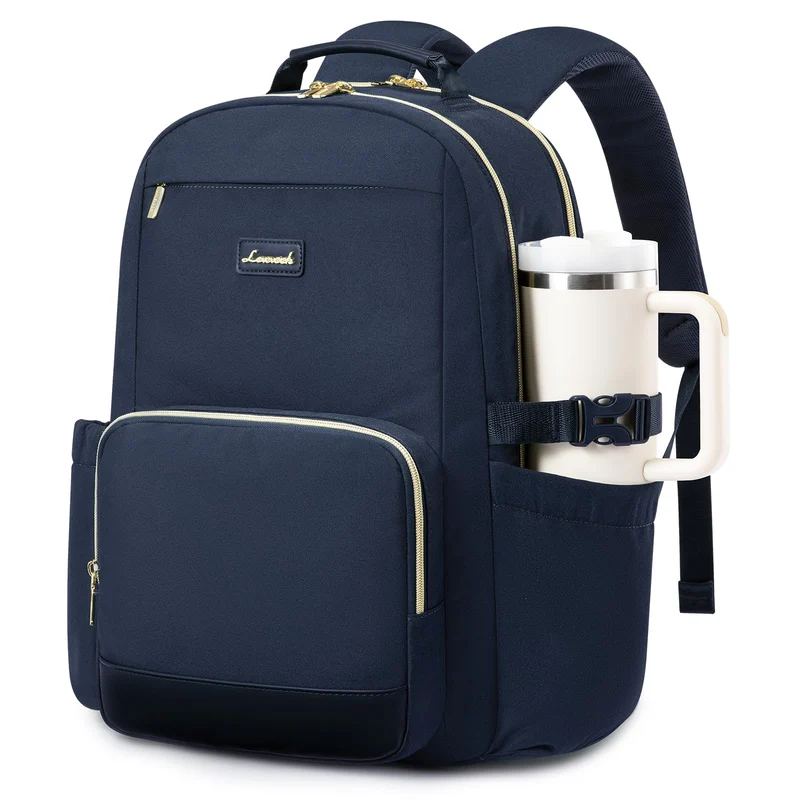 LOVEVOOK Rucksack Damen,17.3 Zoll Laptop Schulrucksack Teenager mit grossem Fach für Trinkflaschen,T