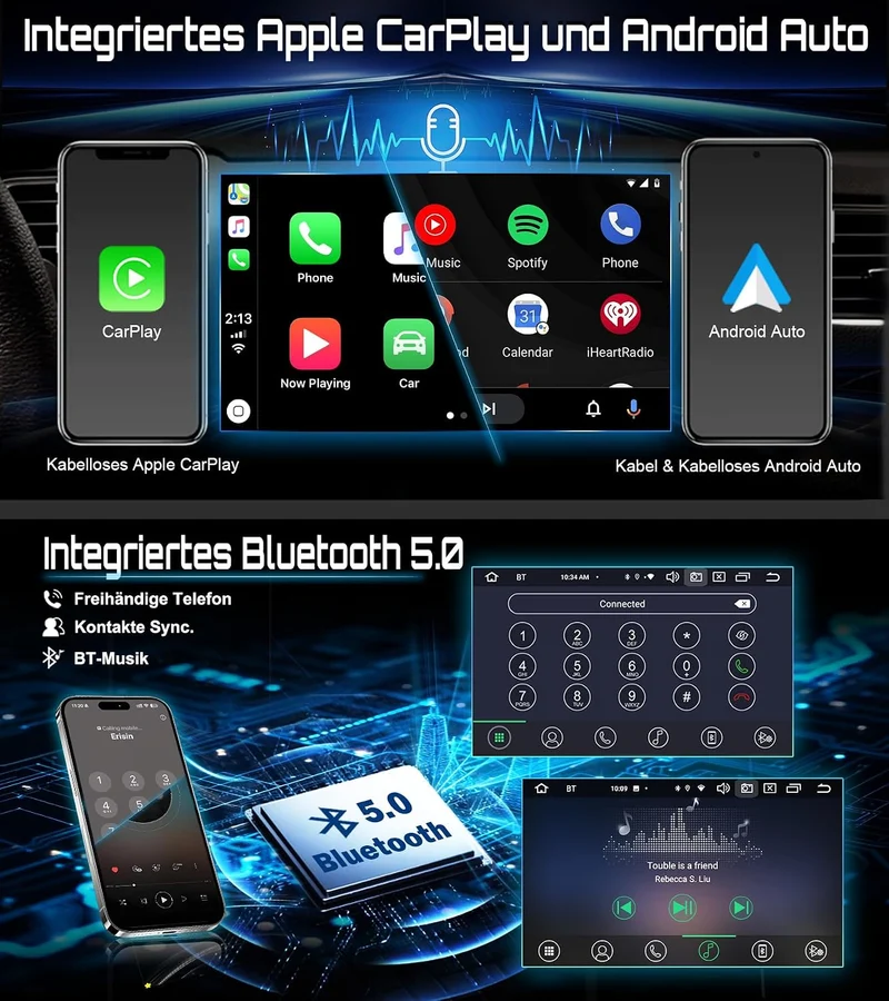 Acht-Kern 4GB+64GB Android 14 DAB+ Autoradio Für Mercedes R-Klasse W251 mit GPS Navigation Unterstüt