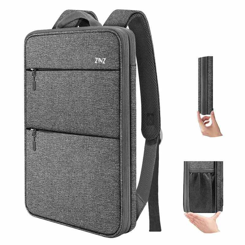 ZINZ 13 14 15 16 Zoll Schlank und Erweiterbar Laptop Rucksack Wasserdicht Notebook Tasche für Männer