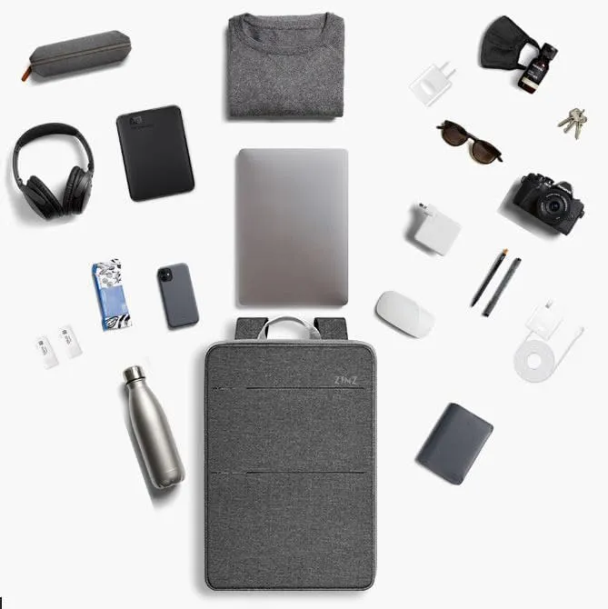 ZINZ 13 14 15 16 Zoll Schlank und Erweiterbar Laptop Rucksack Wasserdicht Notebook Tasche für Männer