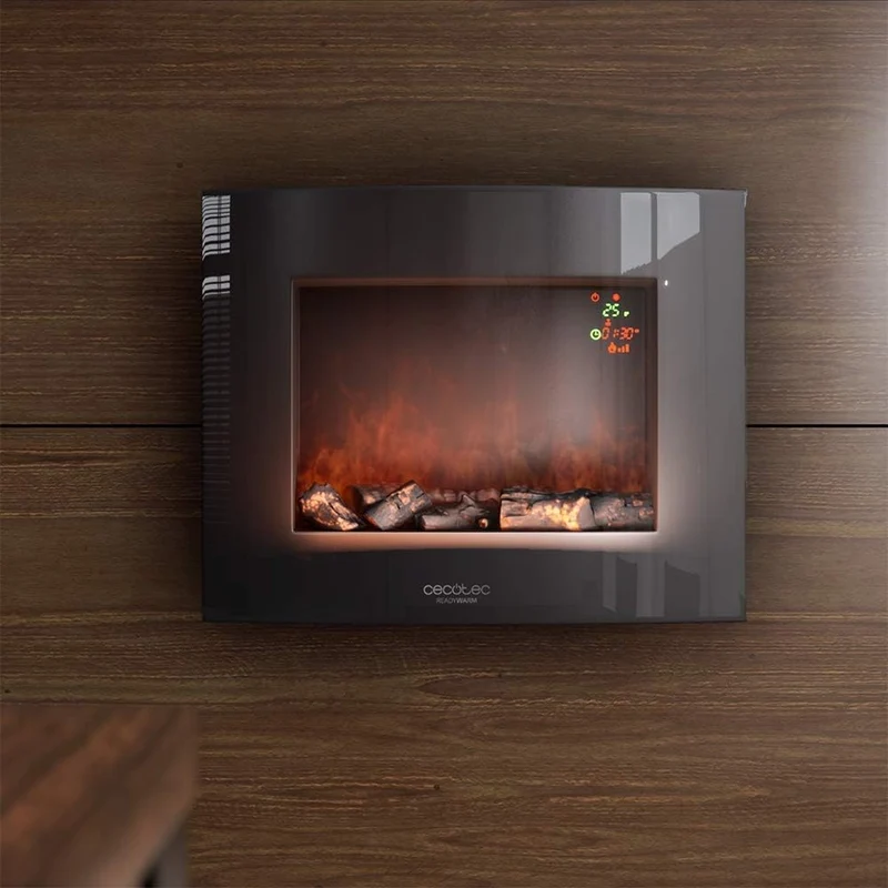 Cecotec Elektrischer Kaminofen mit Fernbedienung Ready Warm 2600 Curved Flames. 26", 2000 W mit 2 Le