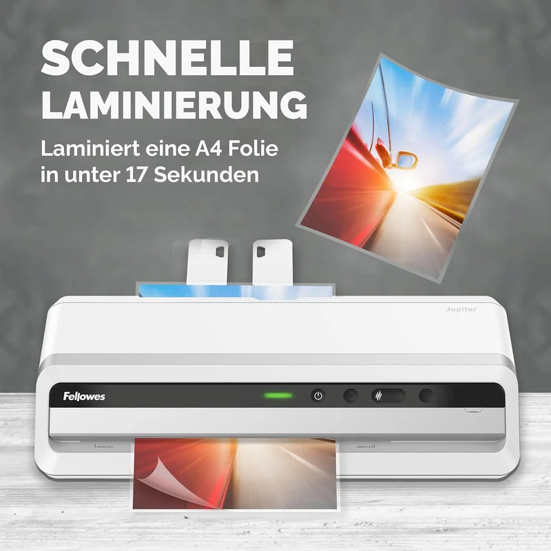 Fellowes Jupiter Laminiergerät A3 zum Heisslaminieren von Hüllen von 80 bis 250 Mikron, intensiver G