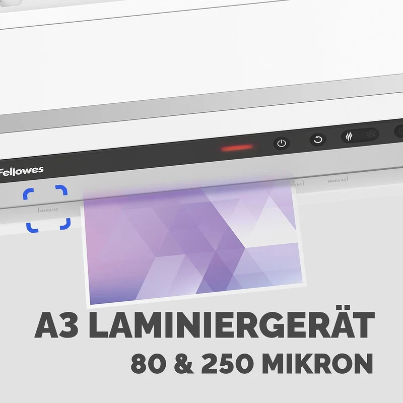 Fellowes Jupiter Laminiergerät A3 zum Heisslaminieren von Hüllen von 80 bis 250 Mikron, intensiver G