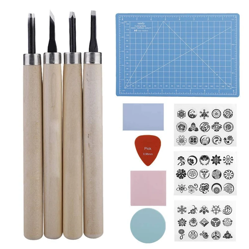 Stempelgummi Platte Schnitzen, Stempel Carving Block mit Tranchiermesser, anpassen für Scrapbooking,
