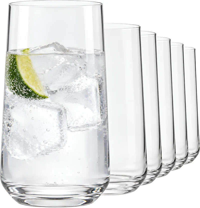KIAPPO Longdrinkgläser | Set mit 6 Gläsern Avant-Garde Trinkgläser | modernes minimalistisches Desig