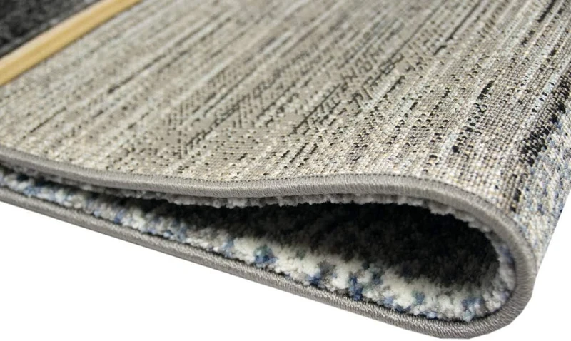 CARPETIA Teppich modern Wohnzimmerteppich karo blau grau schwarz Grösse 200 x 290 cm, 200 x 290 cm