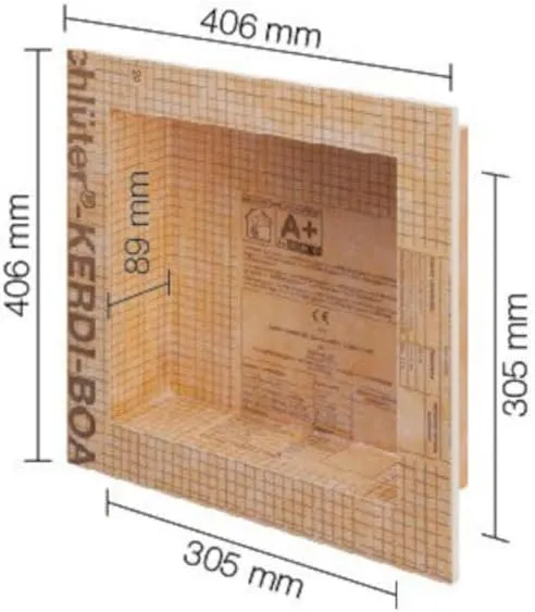 Schluter Kerdi Duschnische, 4 Grössen erhältlich (305 x 305 mm, Orange) 305x305mm Orange, 305x305mm