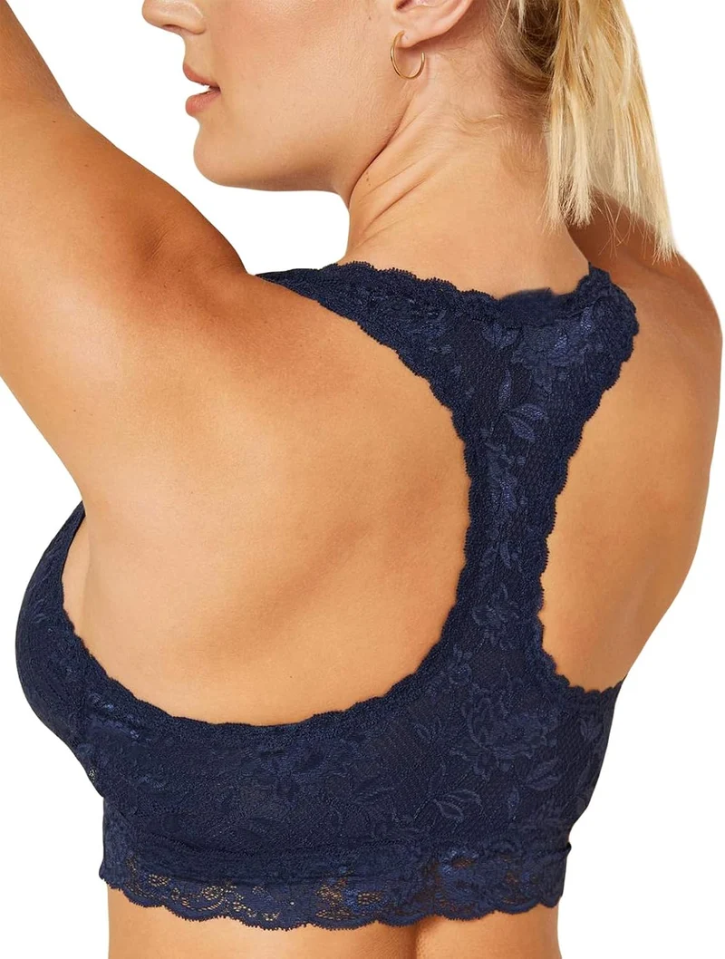 Cosabella Damen Never Say Never Curvy Racie Racerback Bralette Plunge-BH S Bleu Marine, S Bleu Marin